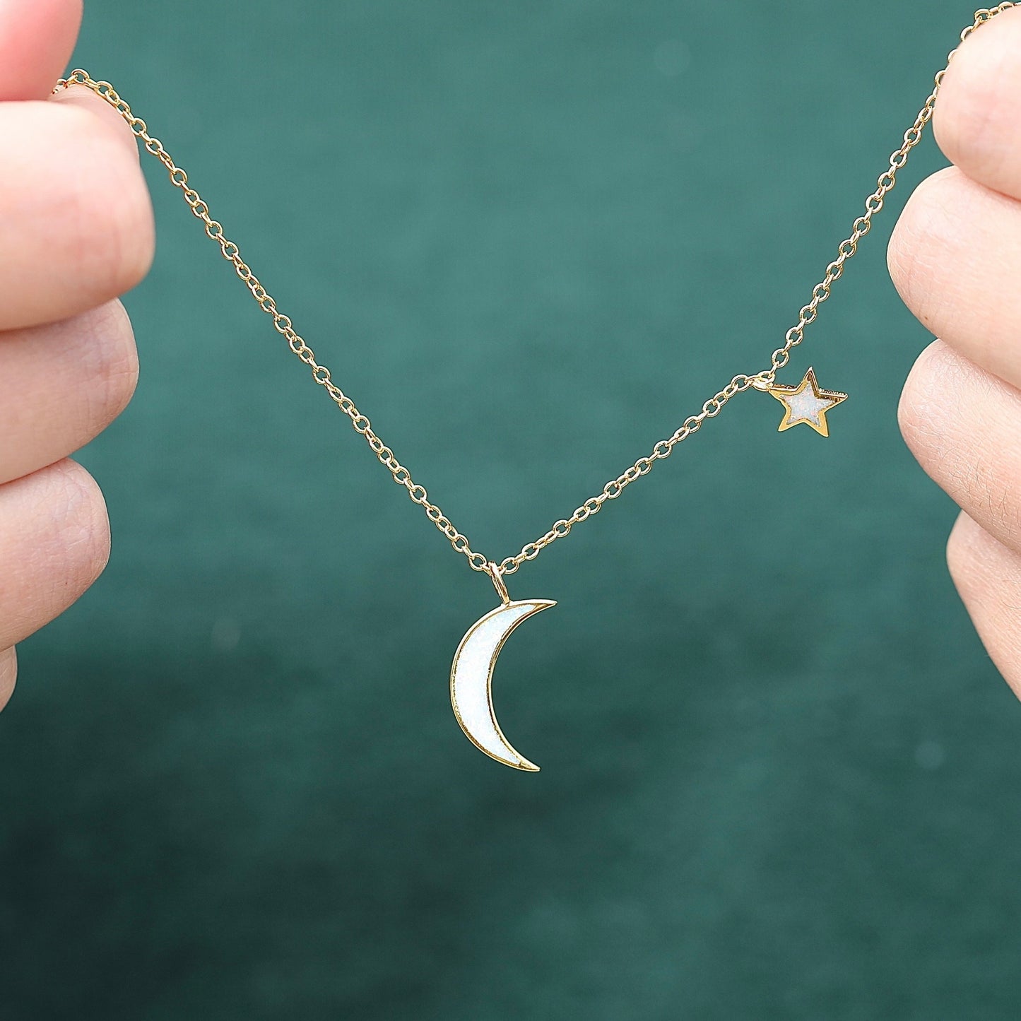 Opal Starry Night Necklace