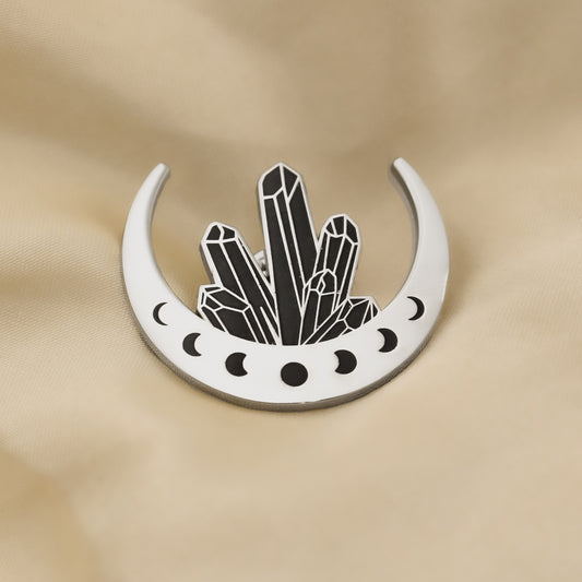 Moon Phase Crystal Pin