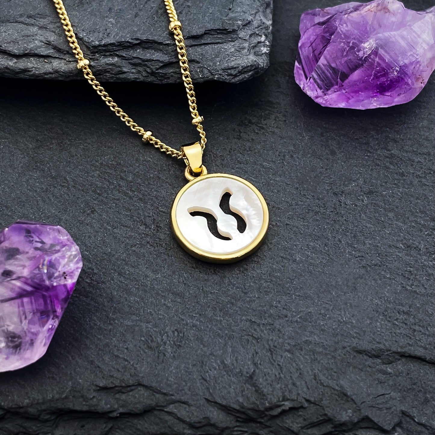 Mother of Pearl Taurus Necklace