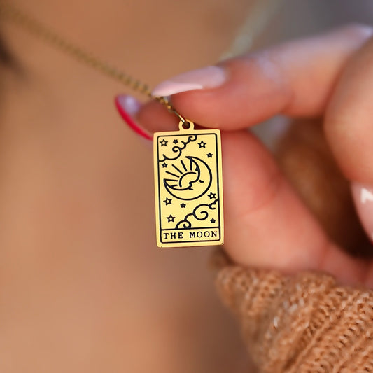 The Moon Tarot Card Necklace