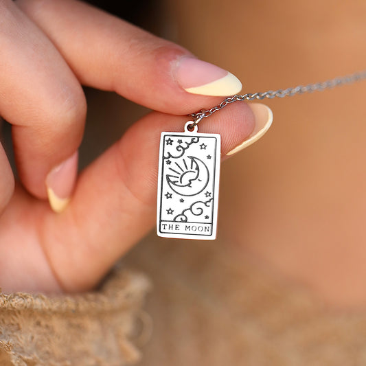 The Moon Tarot Card Necklace