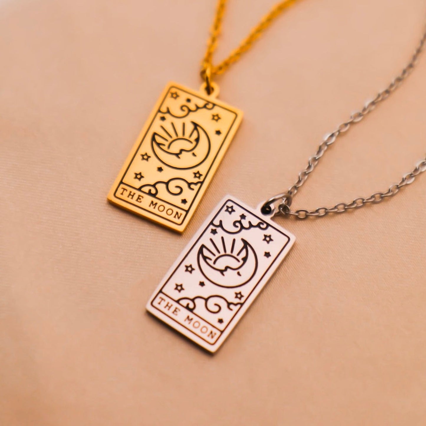 The Moon Tarot Card Necklace