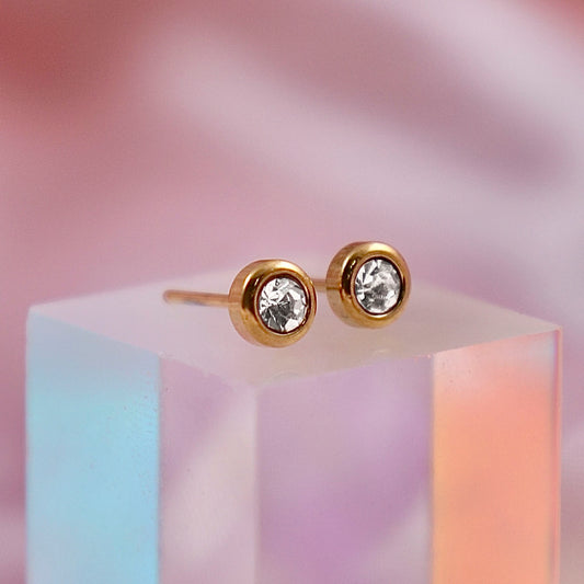 April Birthstone Studs