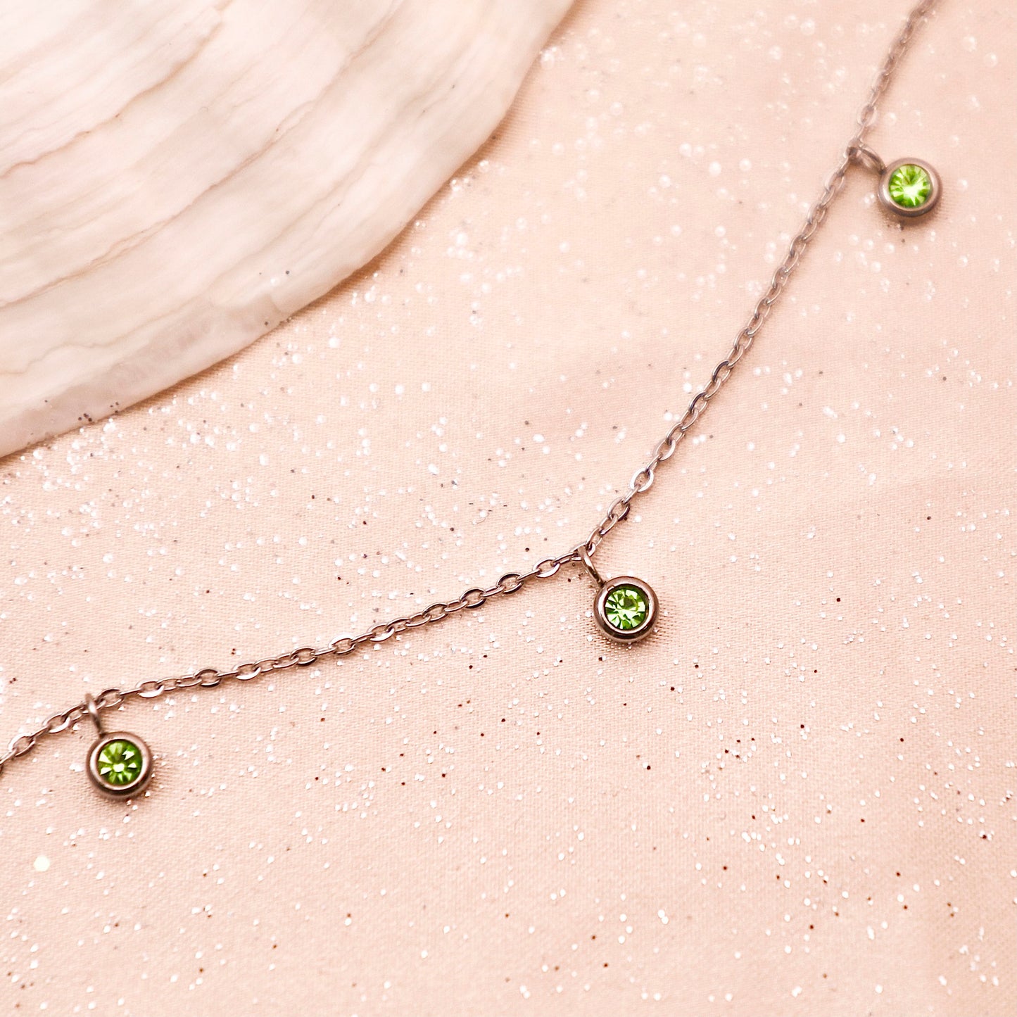 August Birthstone Necklace