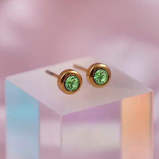 August Birthstone Studs