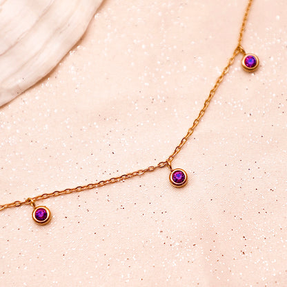 Birthstone Necklace - Gold