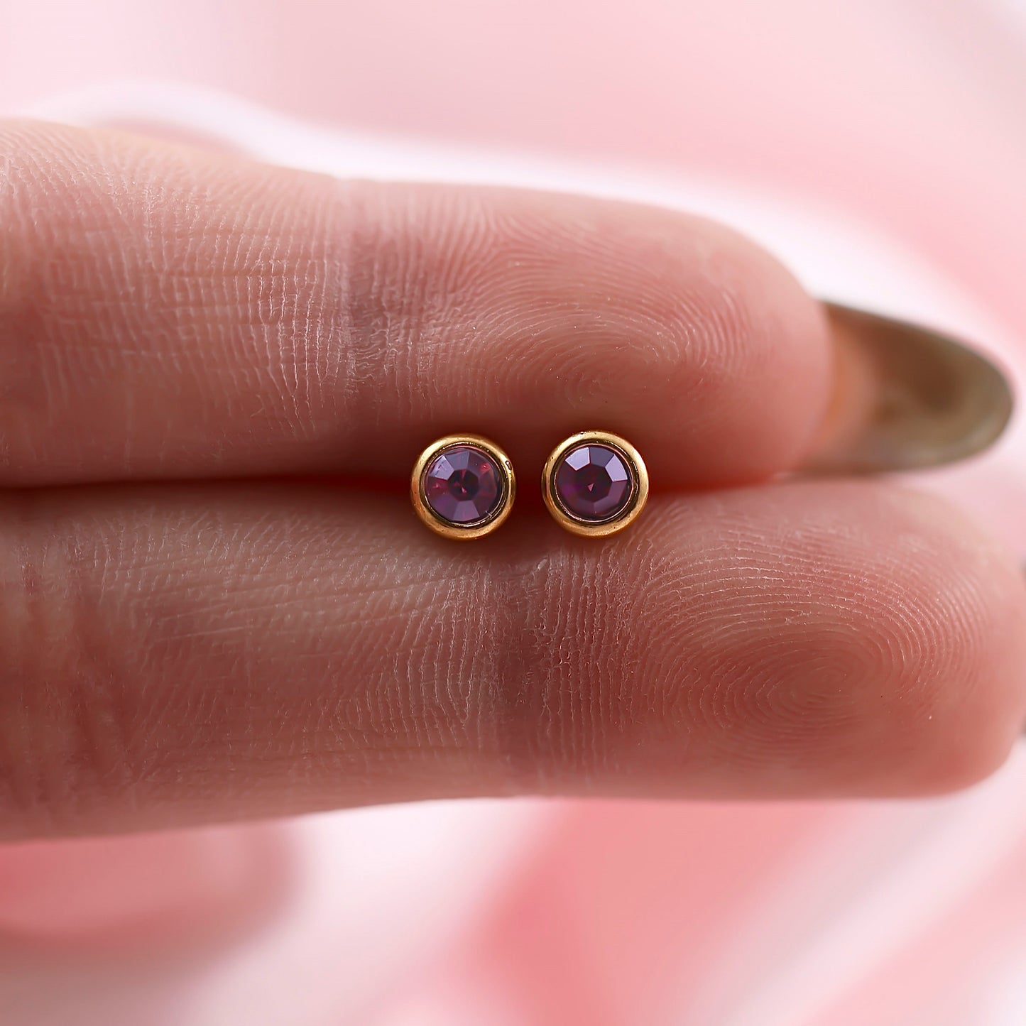 February Birthstone Studs