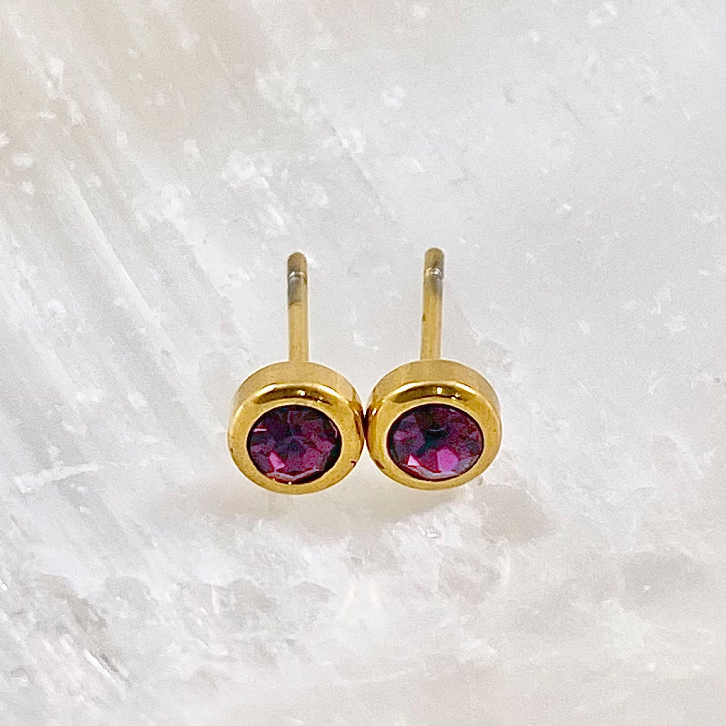 February Birthstone Studs