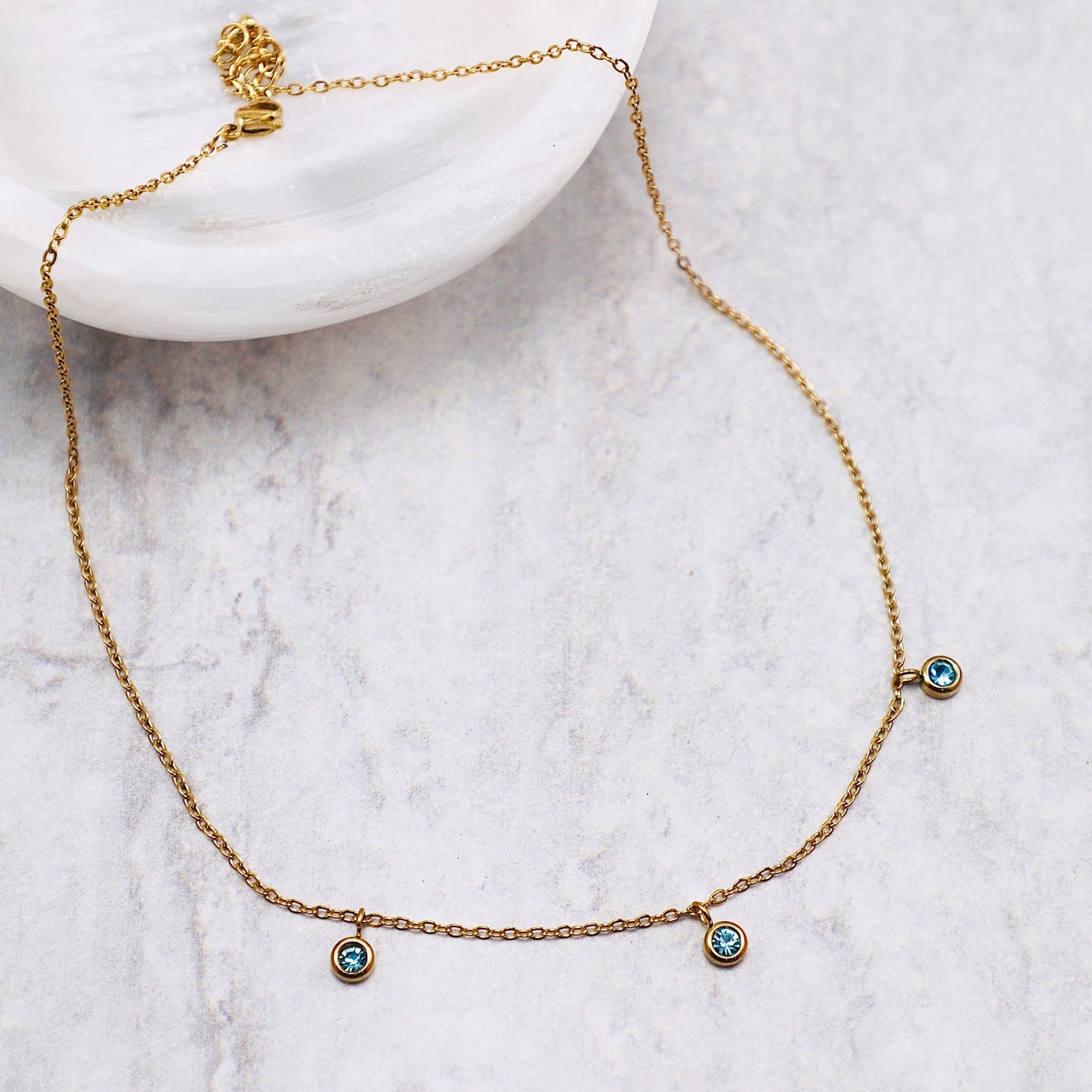 March Birthstone Necklace