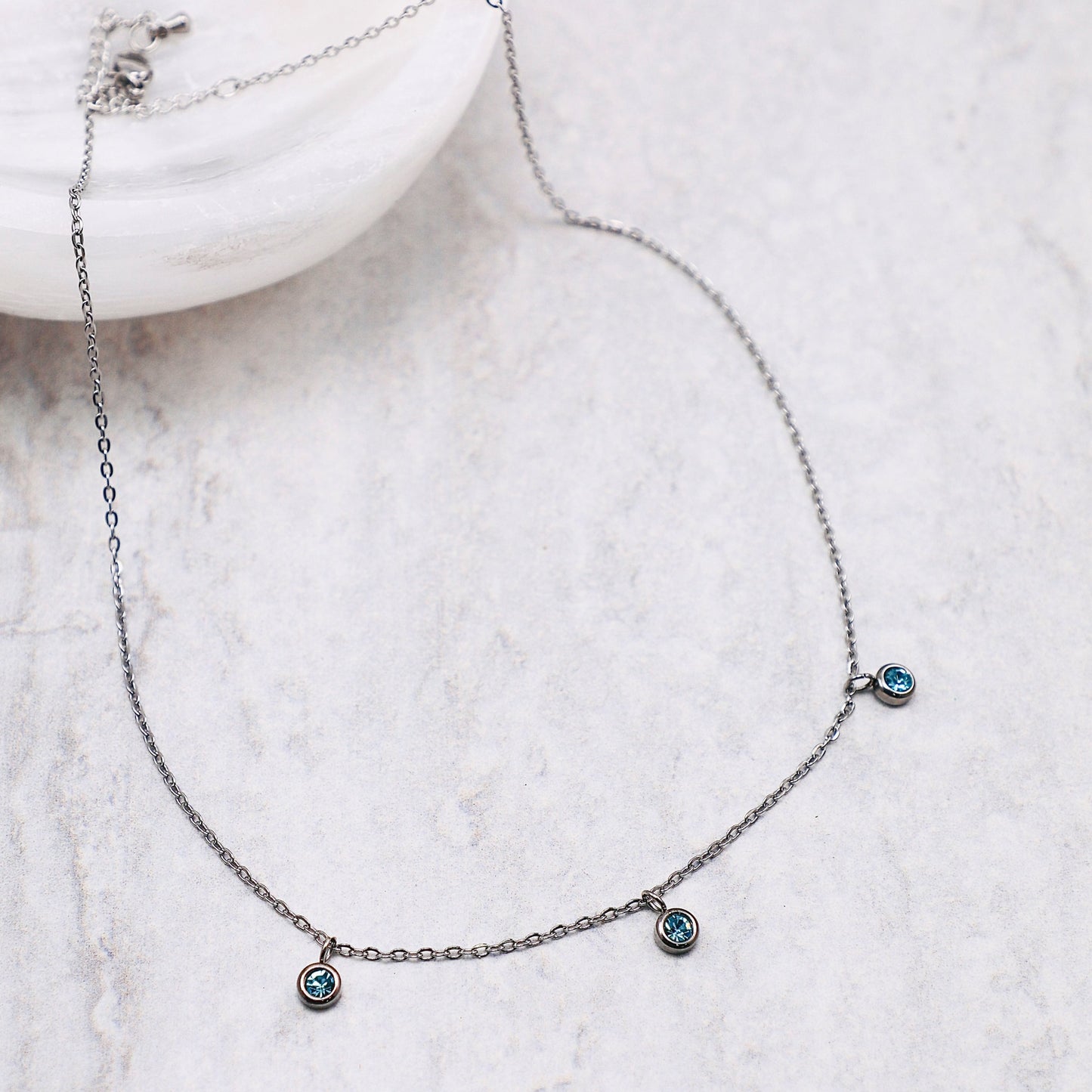 March Birthstone Necklace