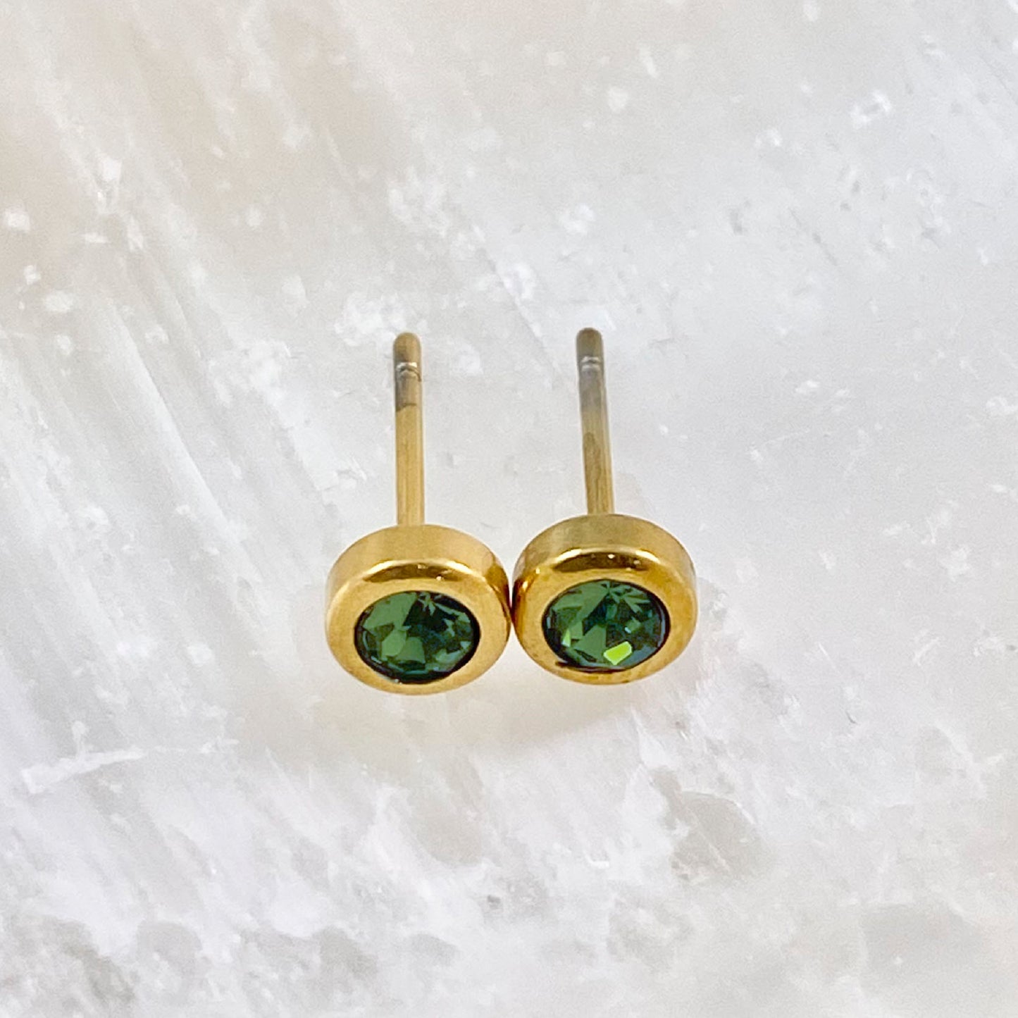 May Birthstone Studs