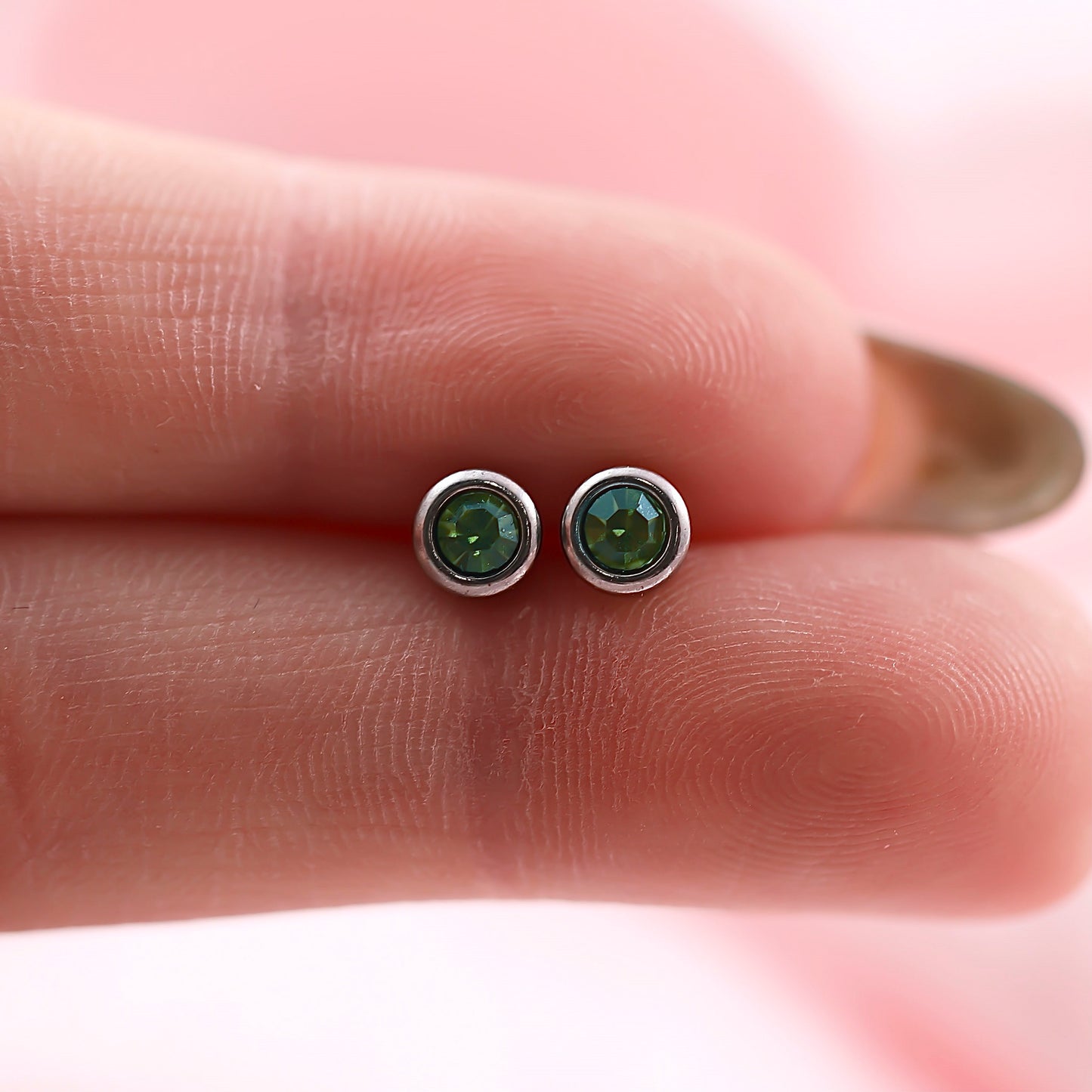 May Birthstone Studs