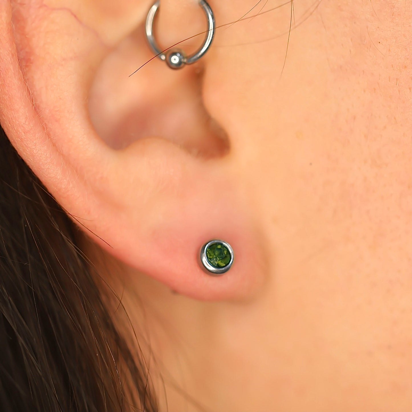 May Birthstone Studs