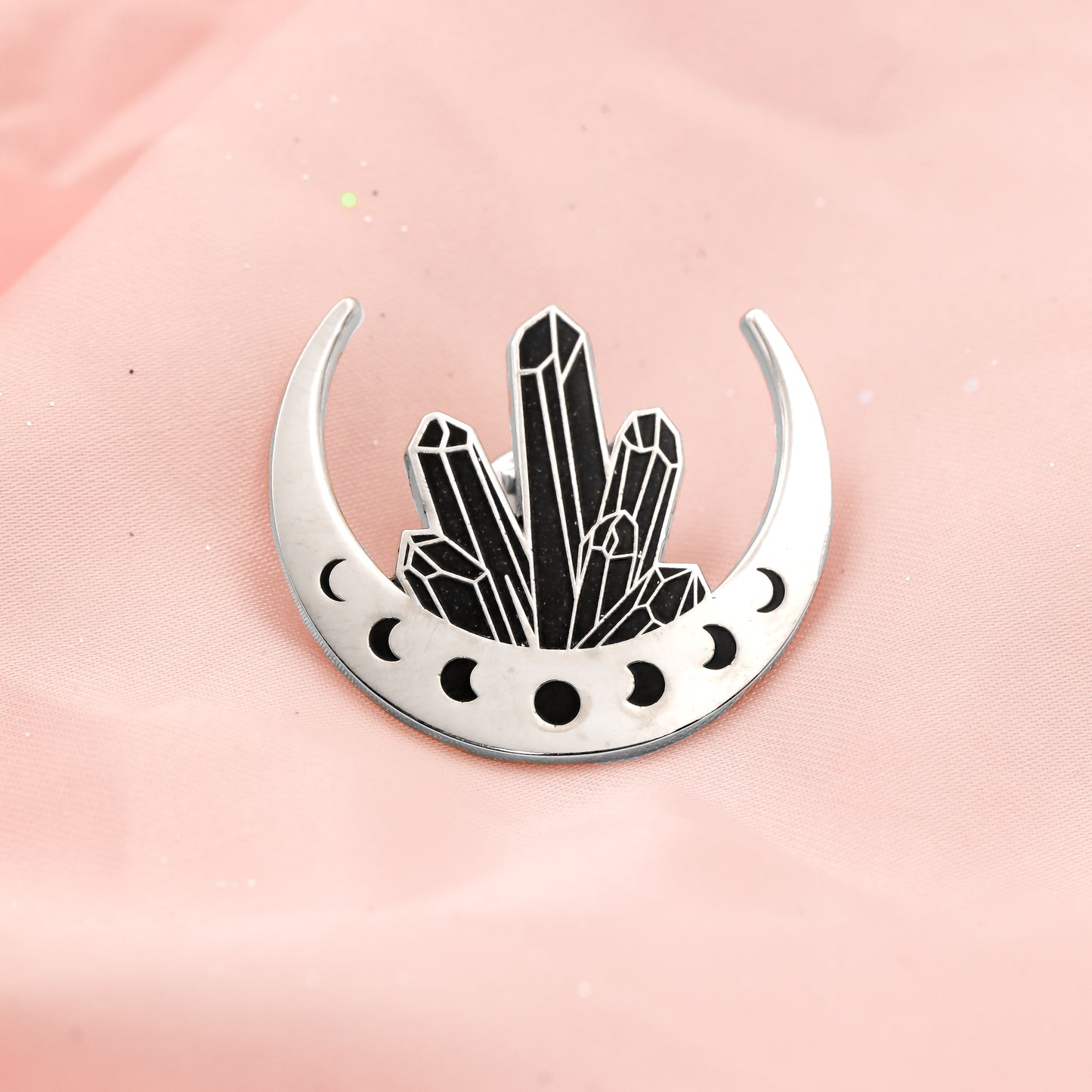 Moon Phase Crystal Pin