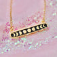 Moon Phase Horizontal Bar Necklace