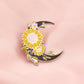 Moon Sunflower Pin