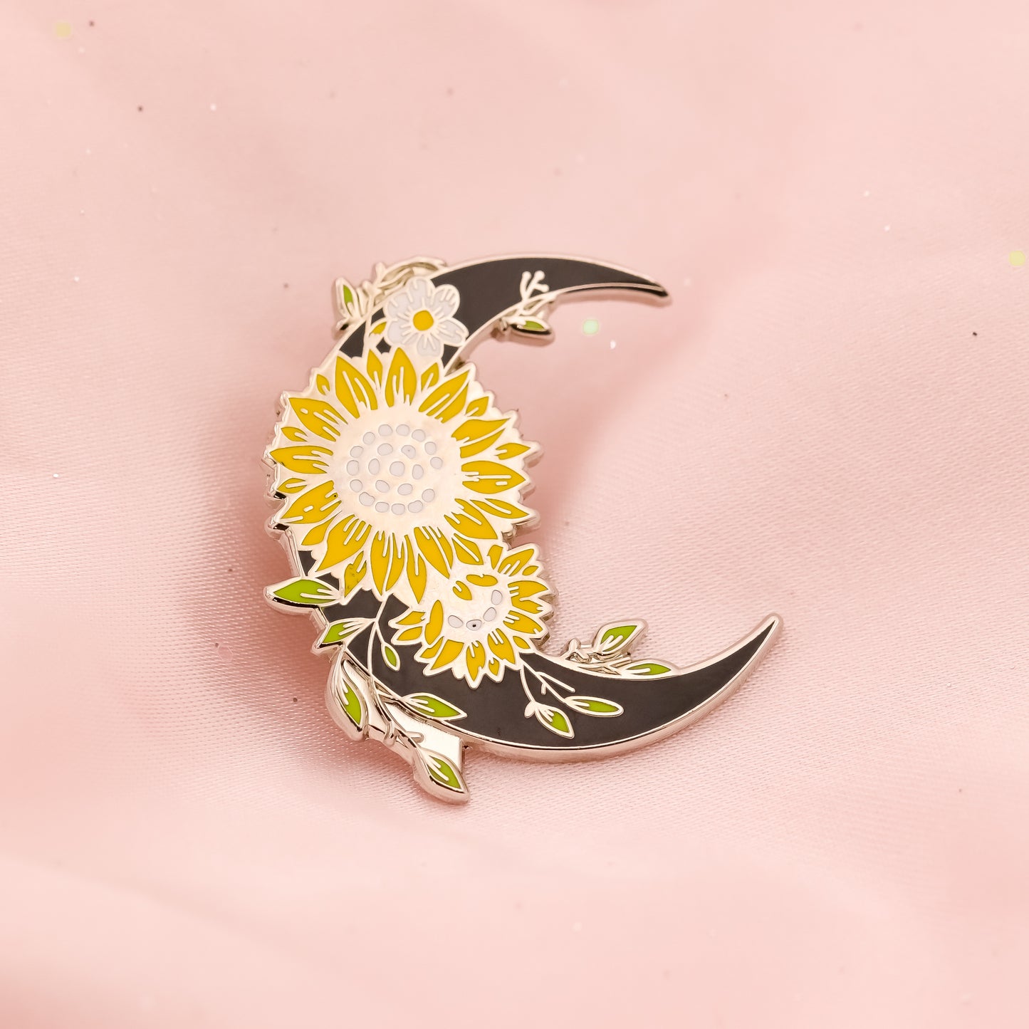Moon Sunflower Pin