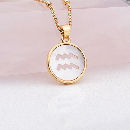 Mother of Pearl Aquarius Necklace