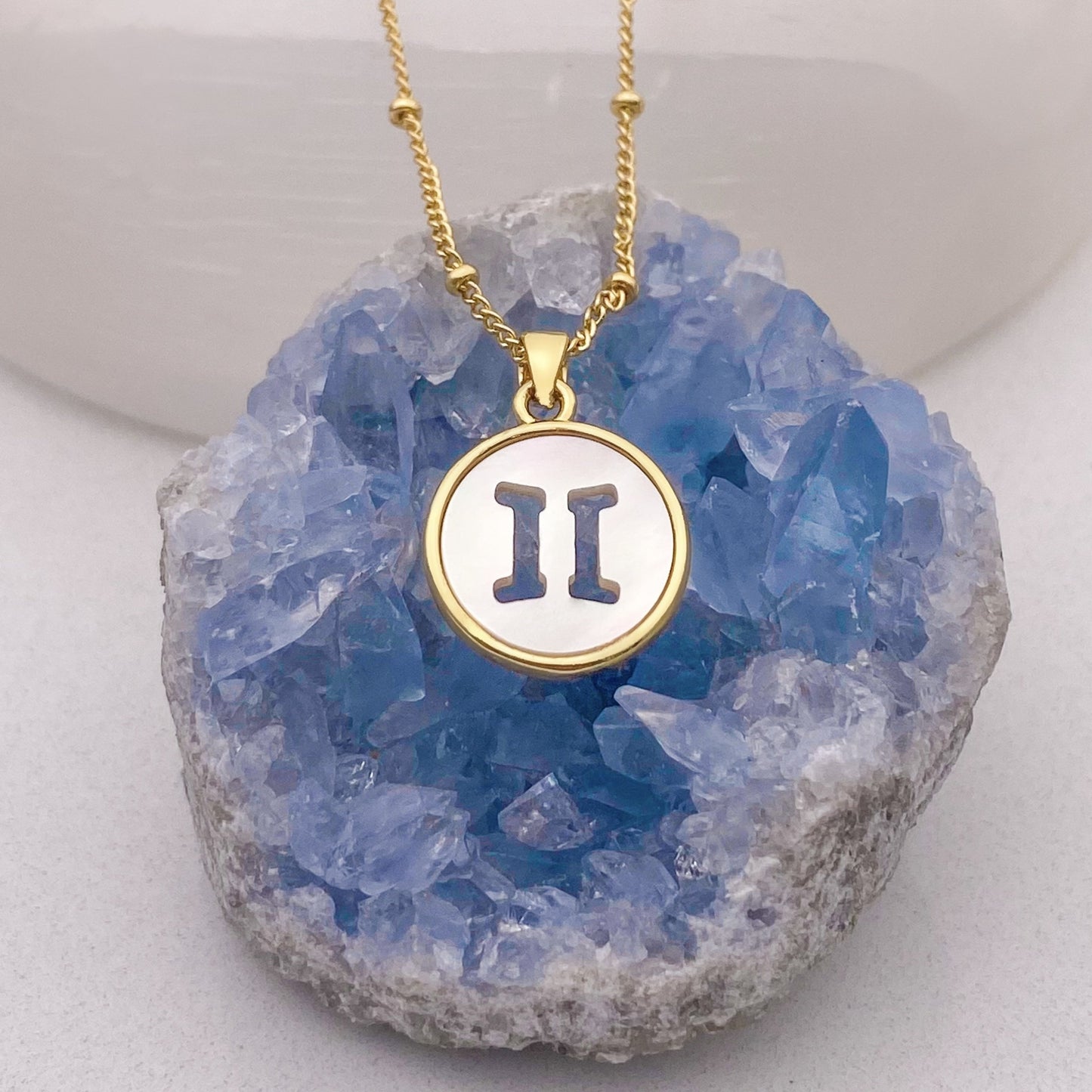 Mother of Pearl Gemini Necklace