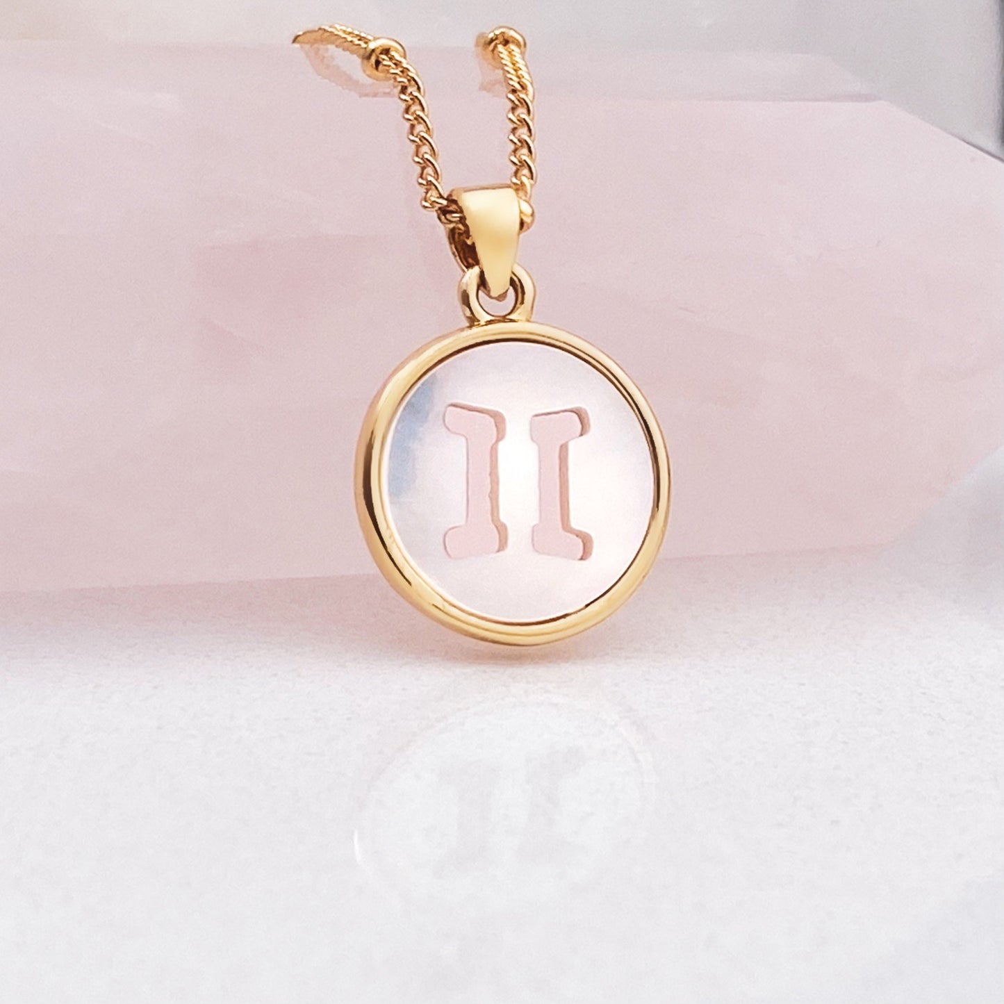 Mother of Pearl Gemini Necklace