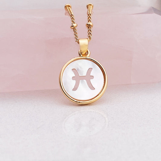 Mother of Pearl Pisces Necklace