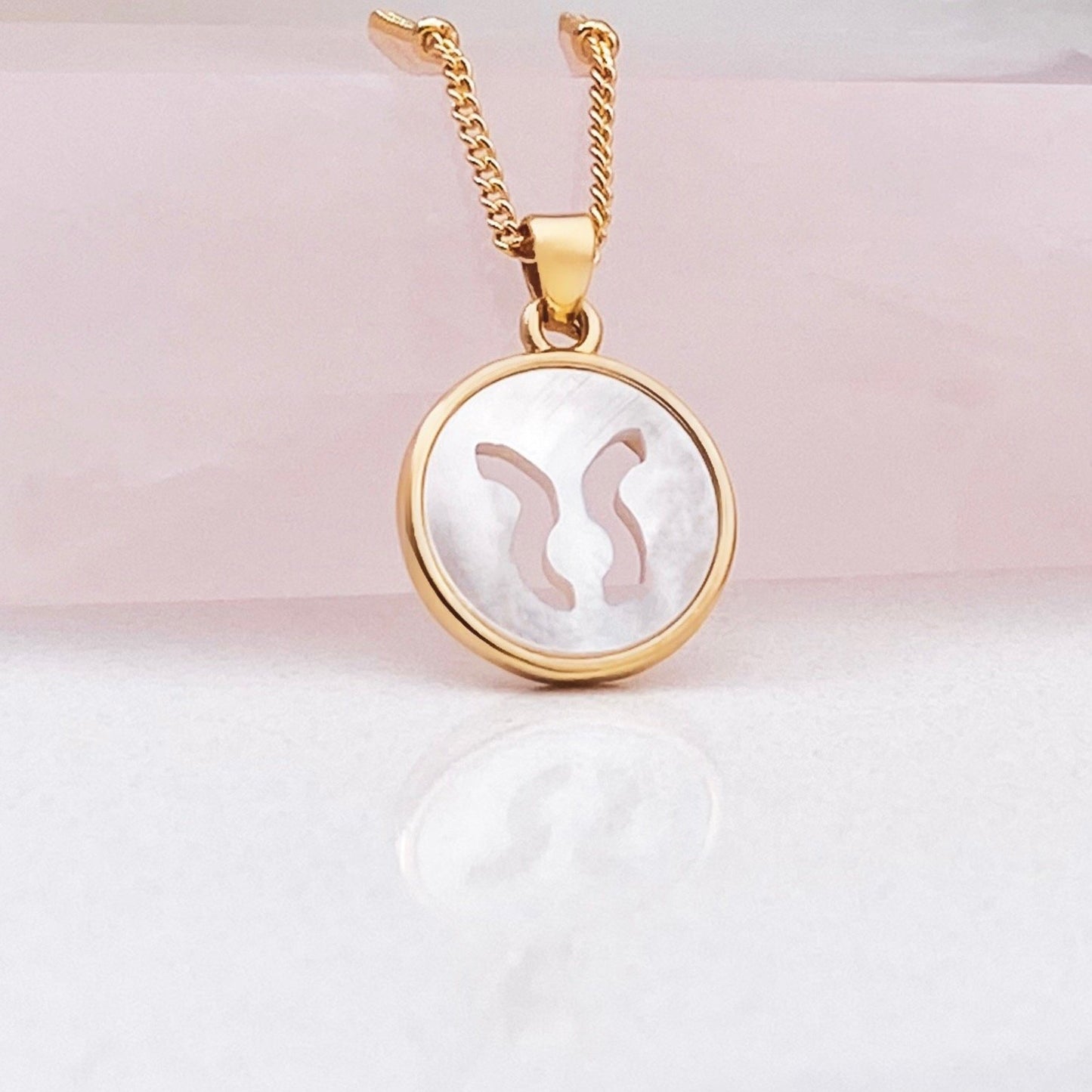 Mother of Pearl Taurus Necklace