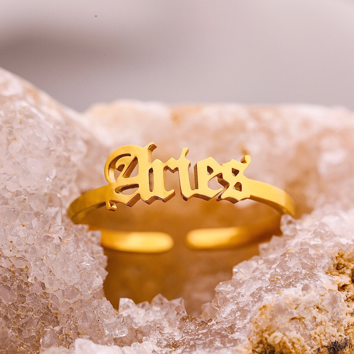 Old English Aries Ring