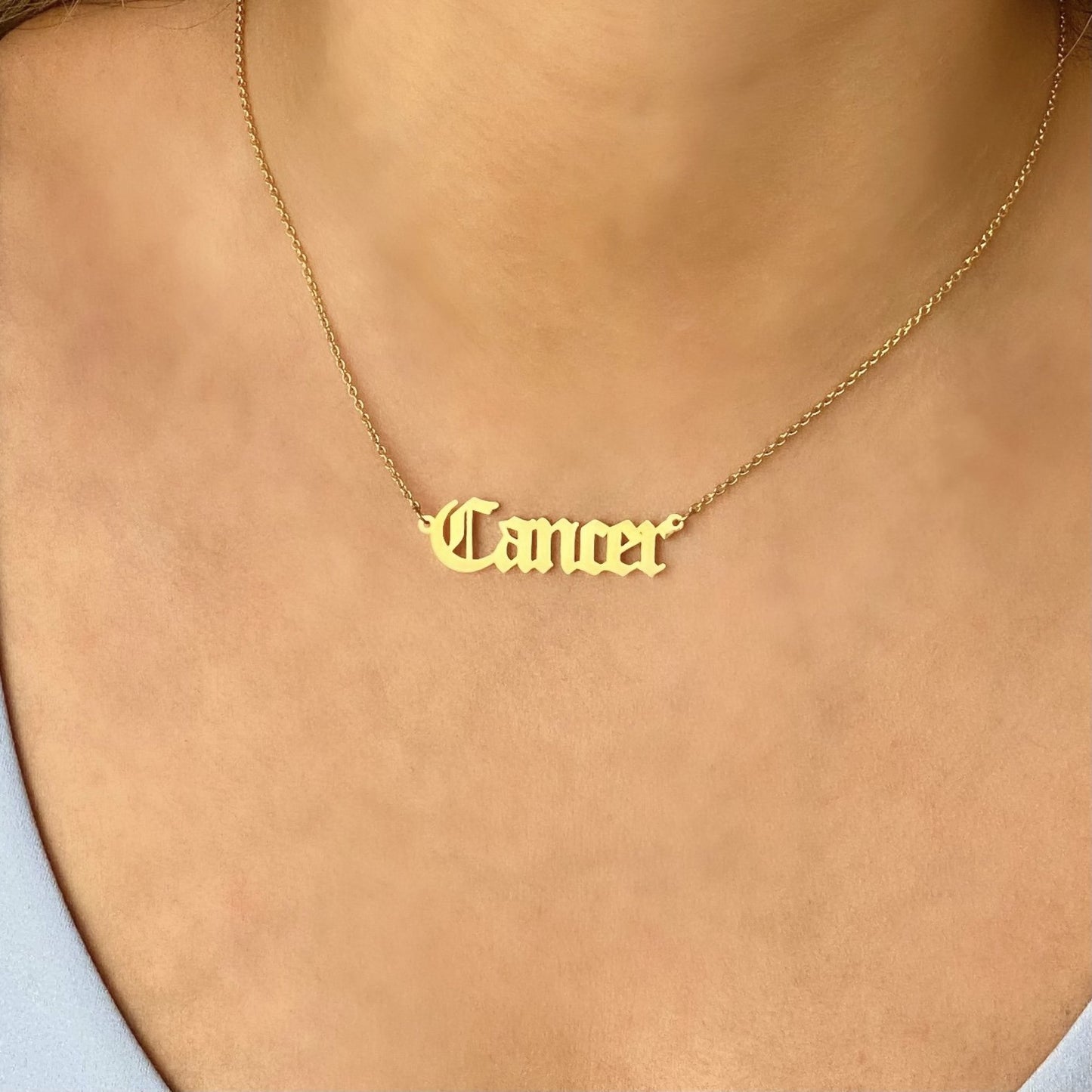 Old English Cancer Necklace