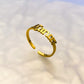 Old English Zodiac Ring - Gold