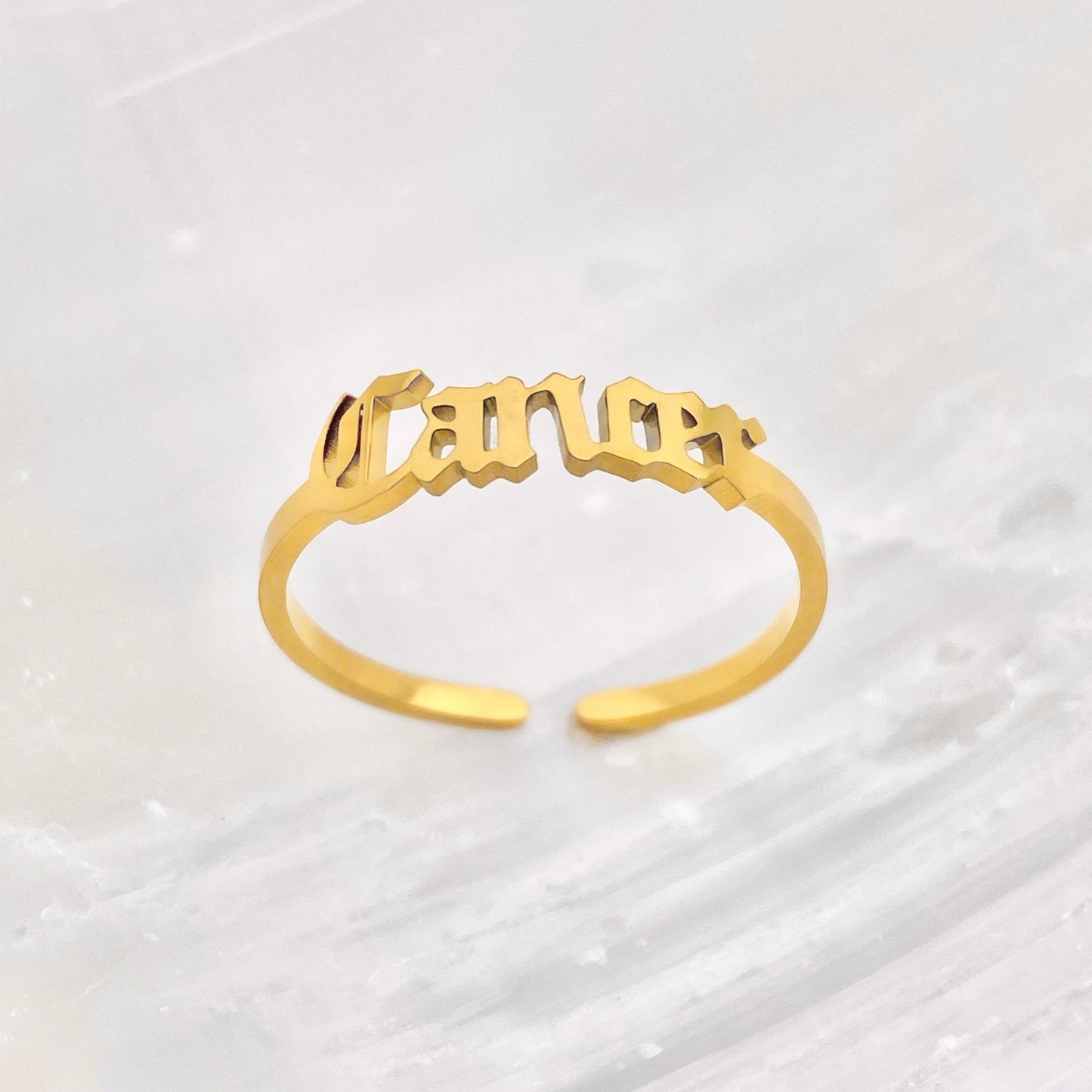 Old English Cancer Ring