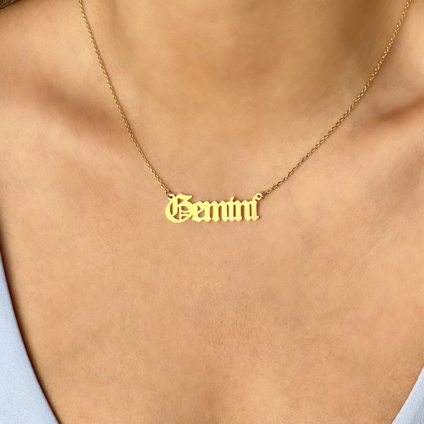 Old English Gemini Necklace