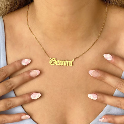 Old English Gemini Necklace