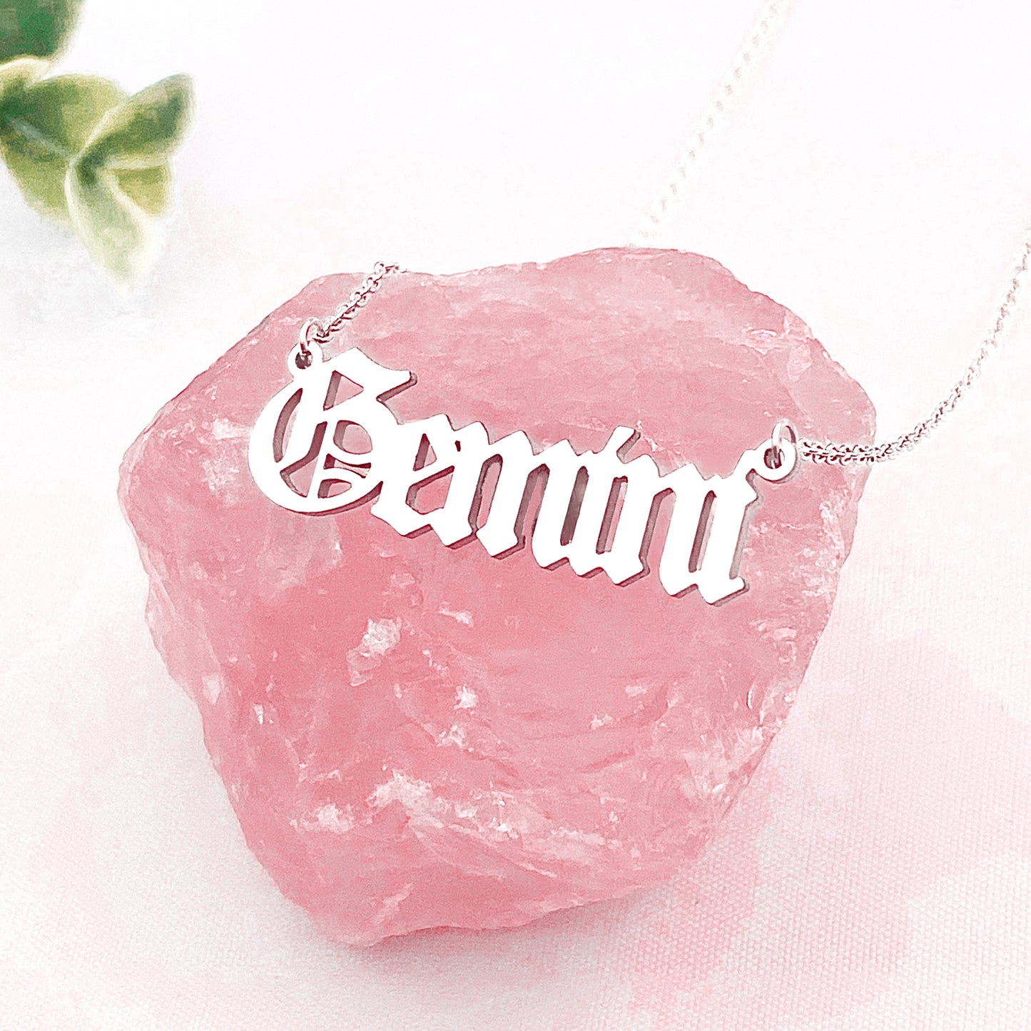 Old English Zodiac Necklace - Silver