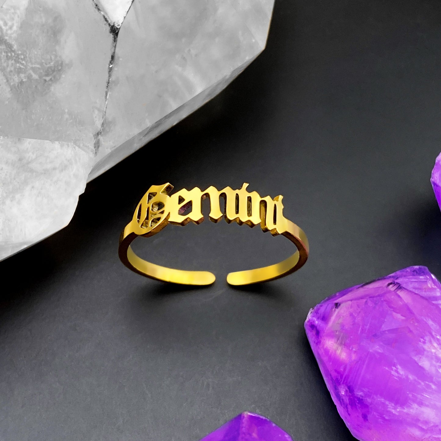 Old English Gemini Ring