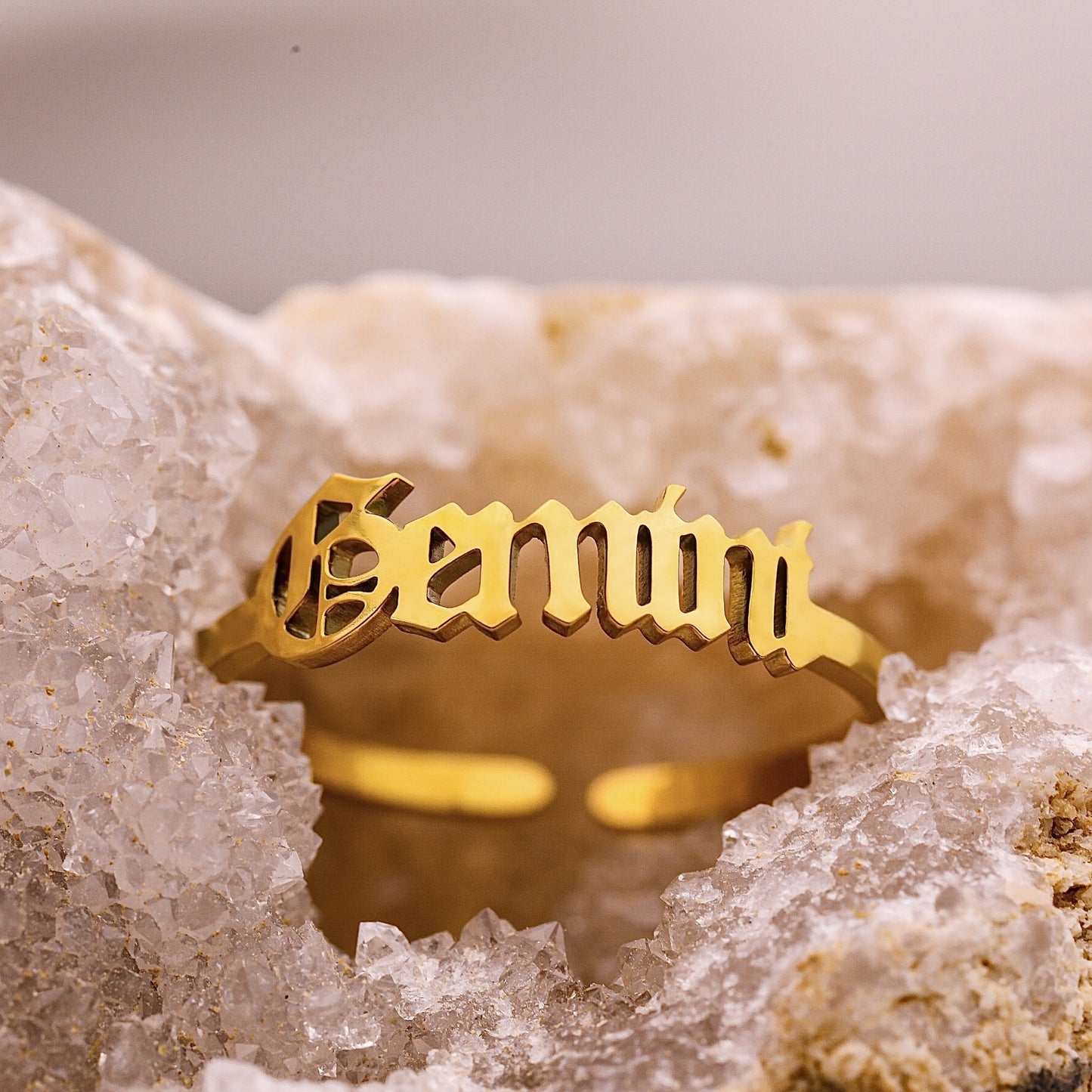 Old English Gemini Ring