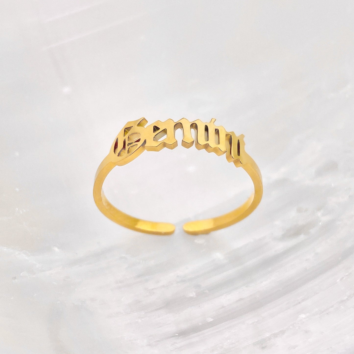 Old English Gemini Ring