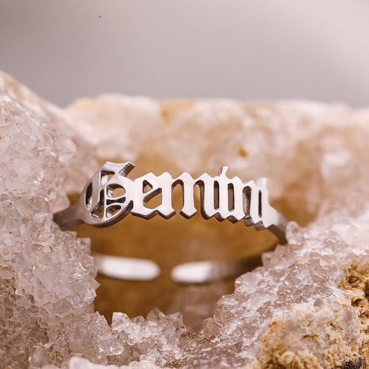 Old English Gemini Ring