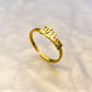 Old English Zodiac Ring - Gold