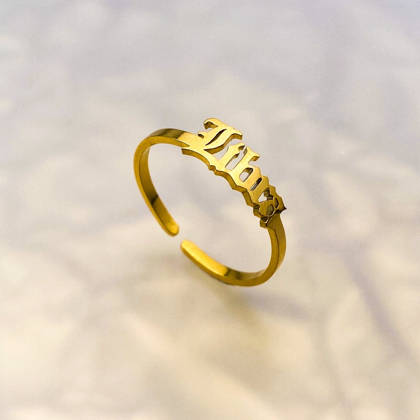 Old English Libra Ring