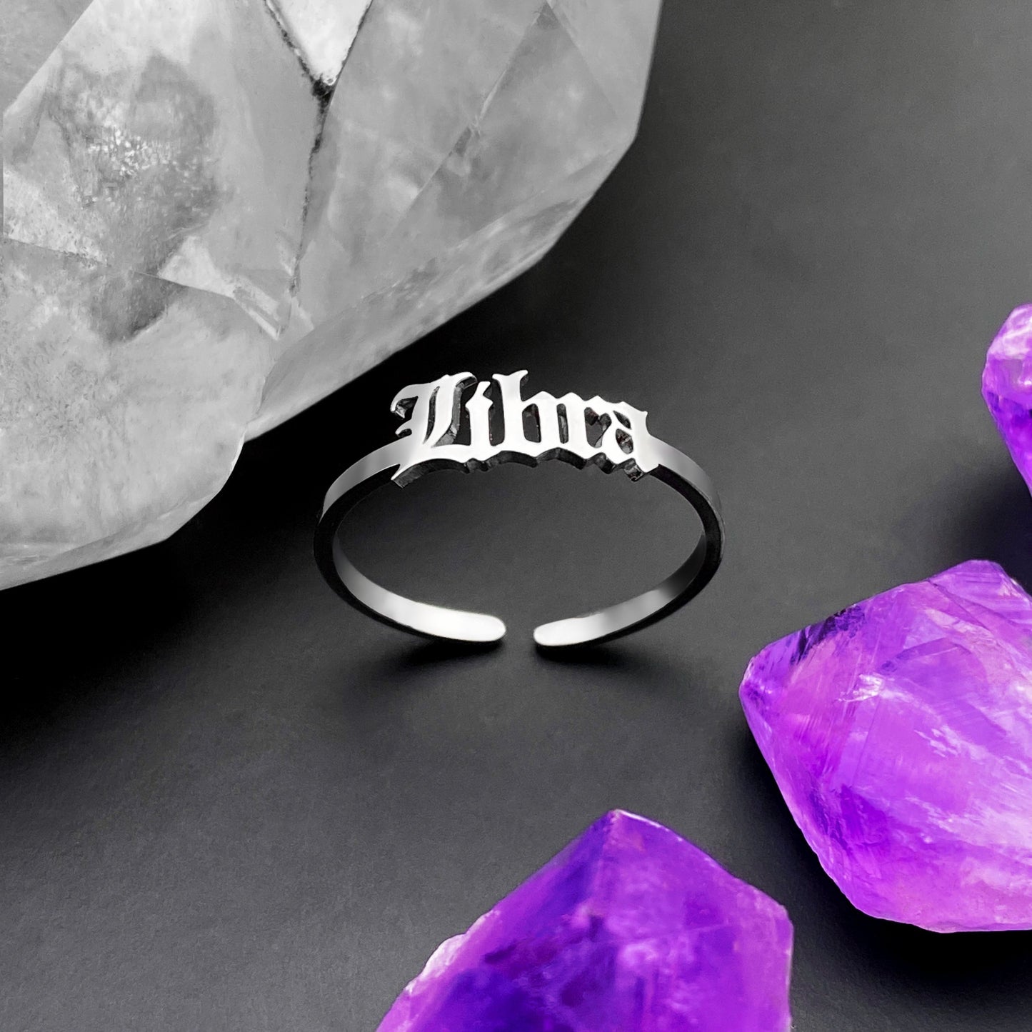 Old English Libra Ring