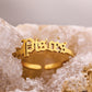 Old English Pisces Ring