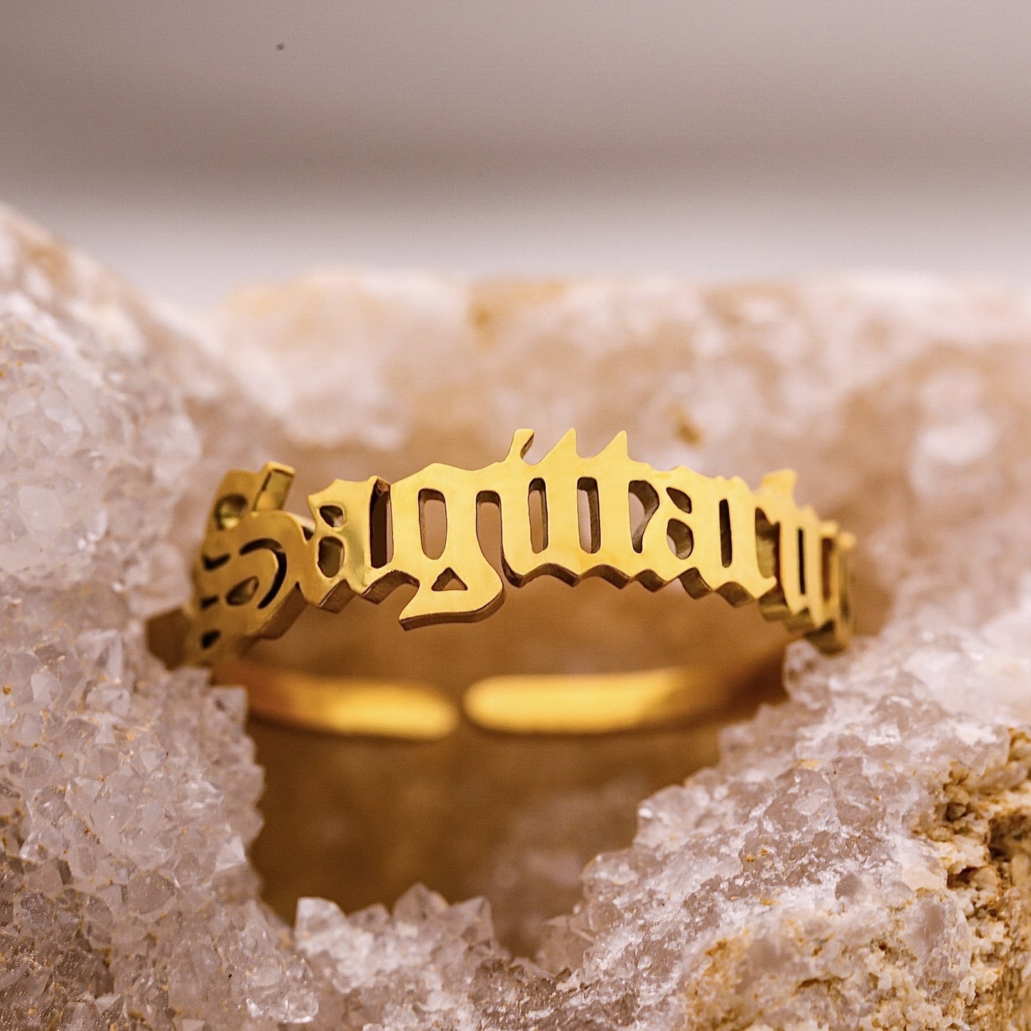 Old English Sagittarius Ring