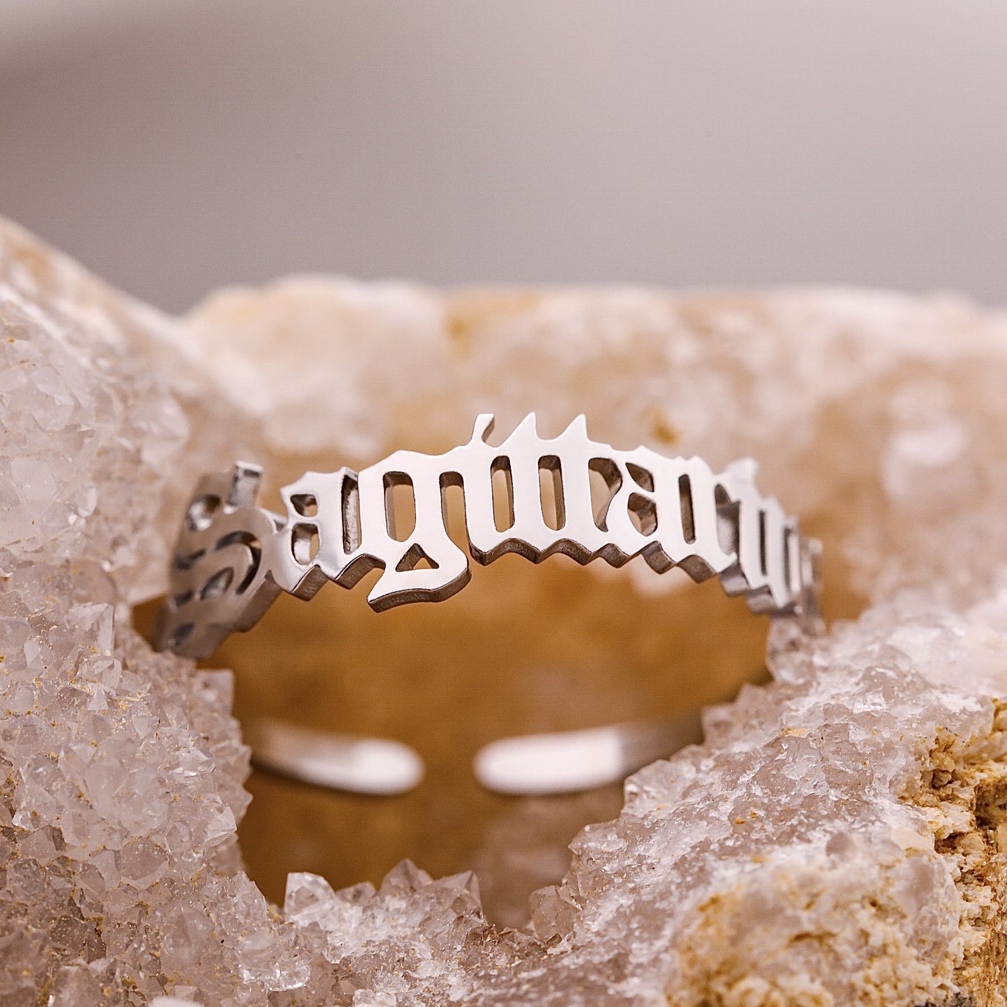 Old English Sagittarius Ring