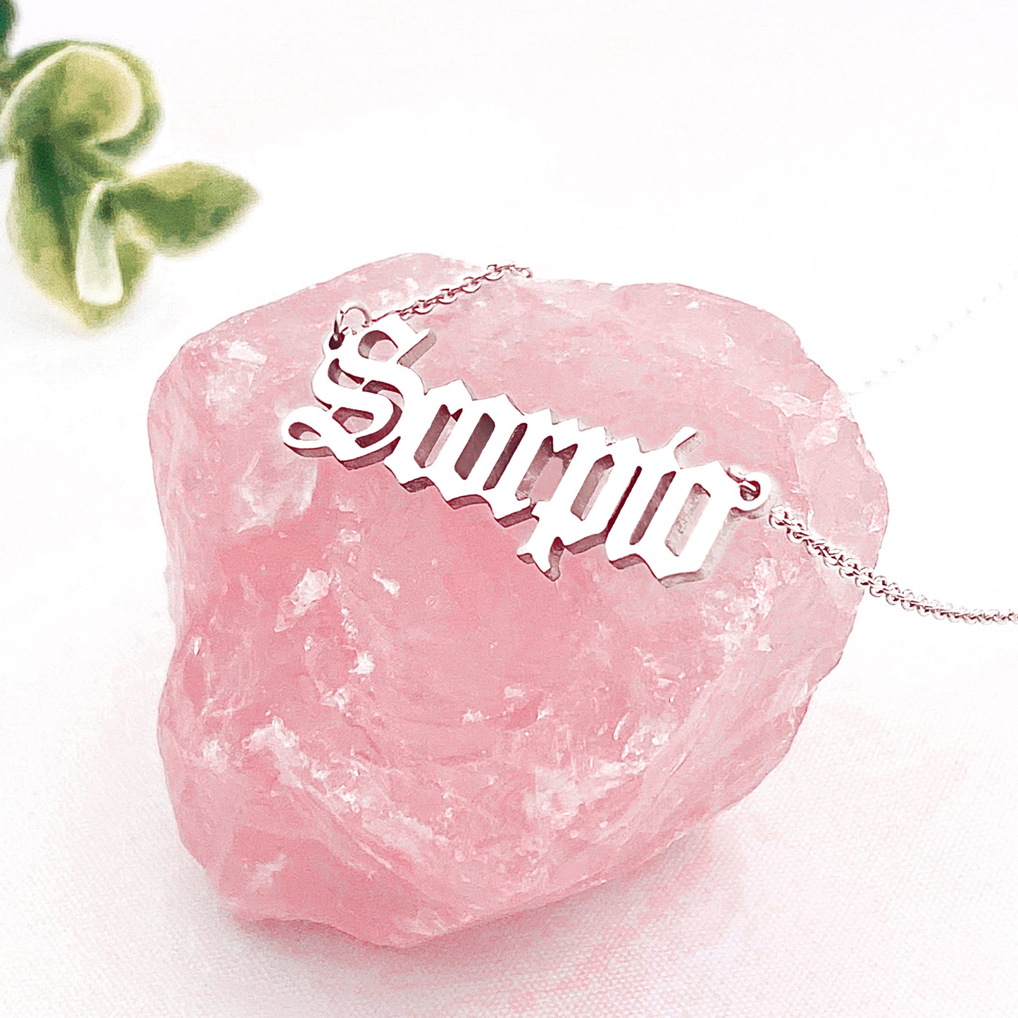 Old English Zodiac Necklace - Silver