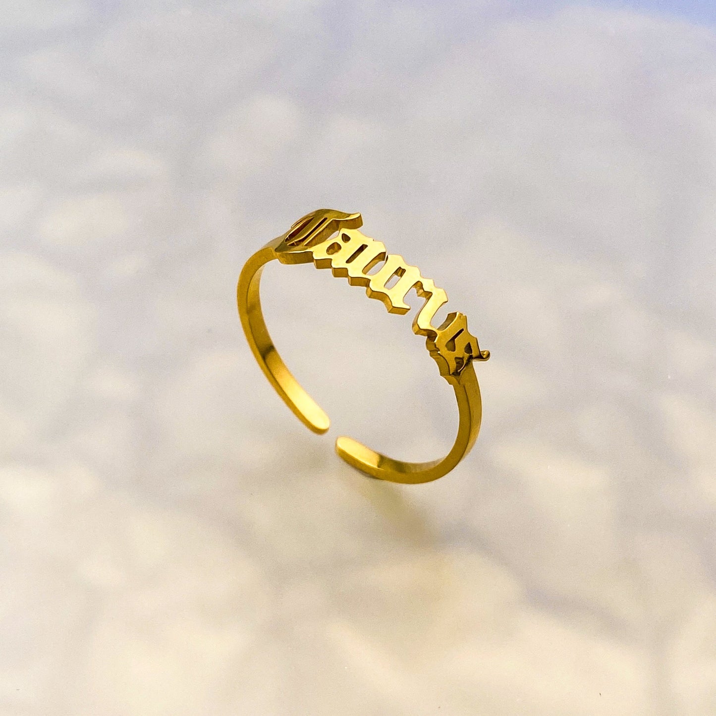 Old English Taurus Ring