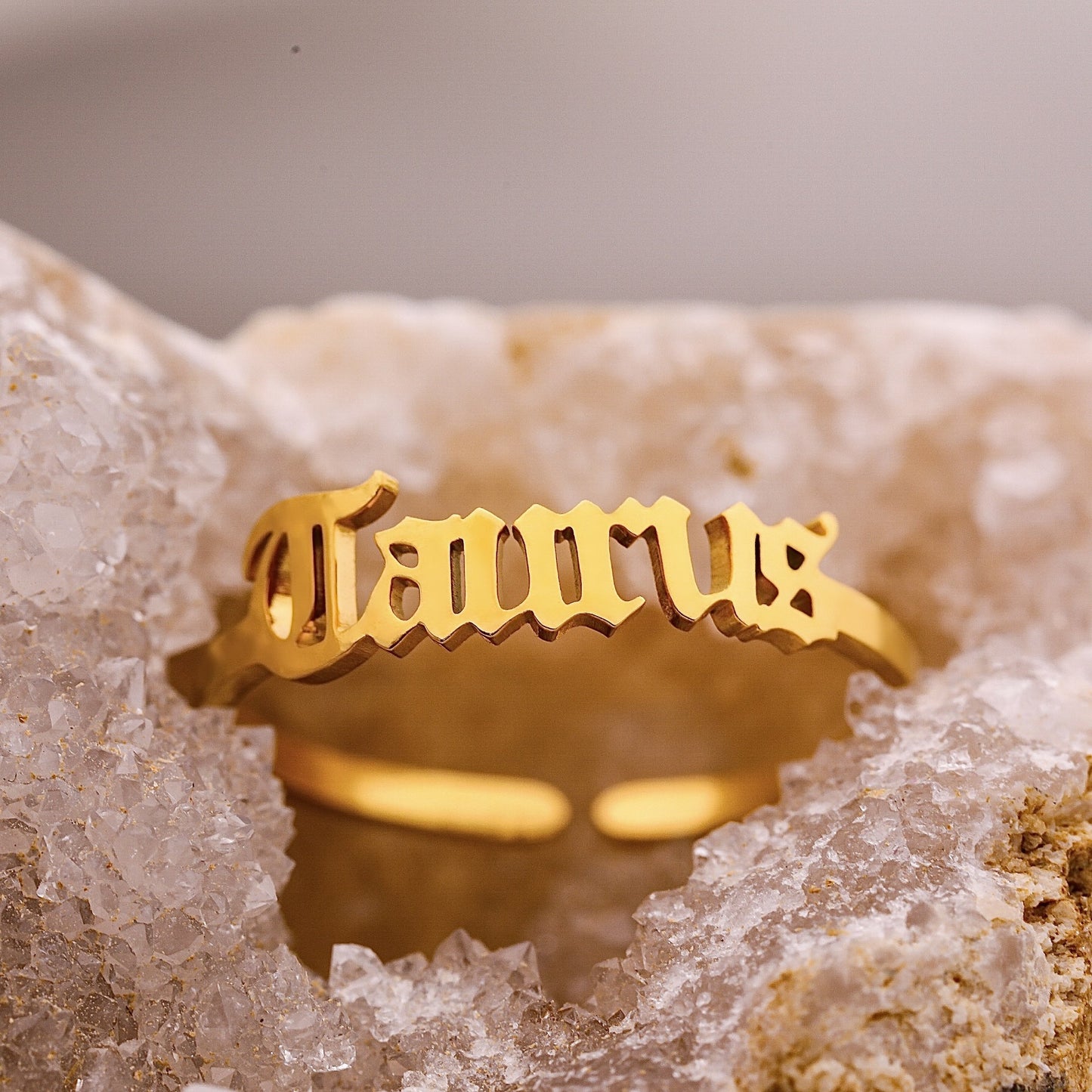 Old English Taurus Ring