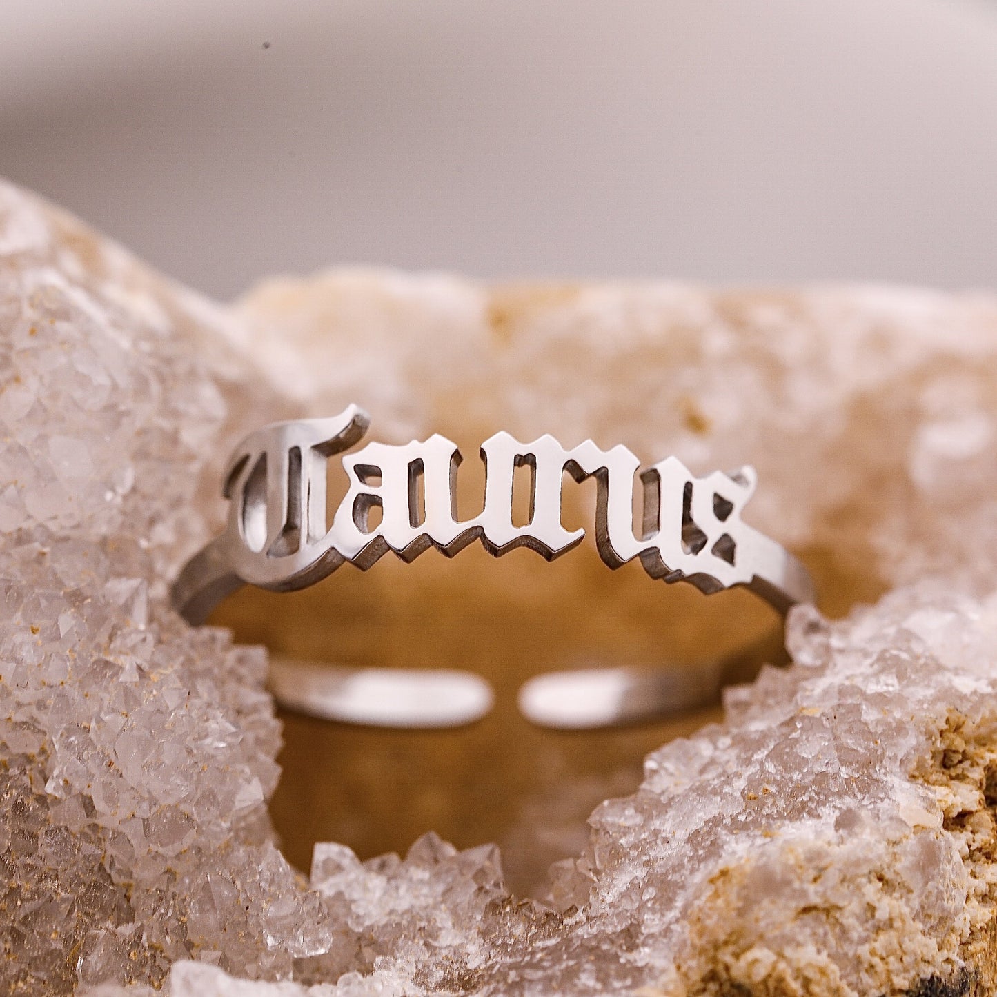 Old English Taurus Ring