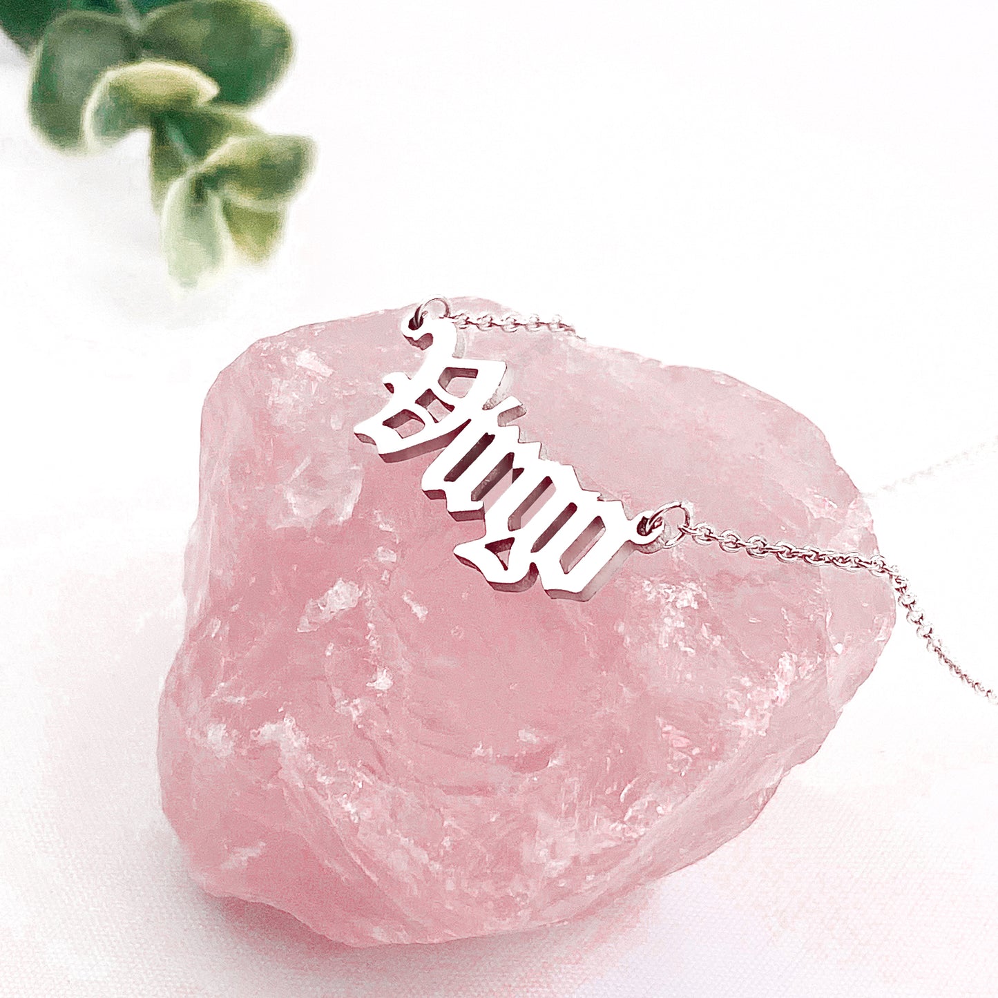 Old English Zodiac Necklace - Silver