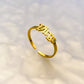 Old English Zodiac Ring - Gold