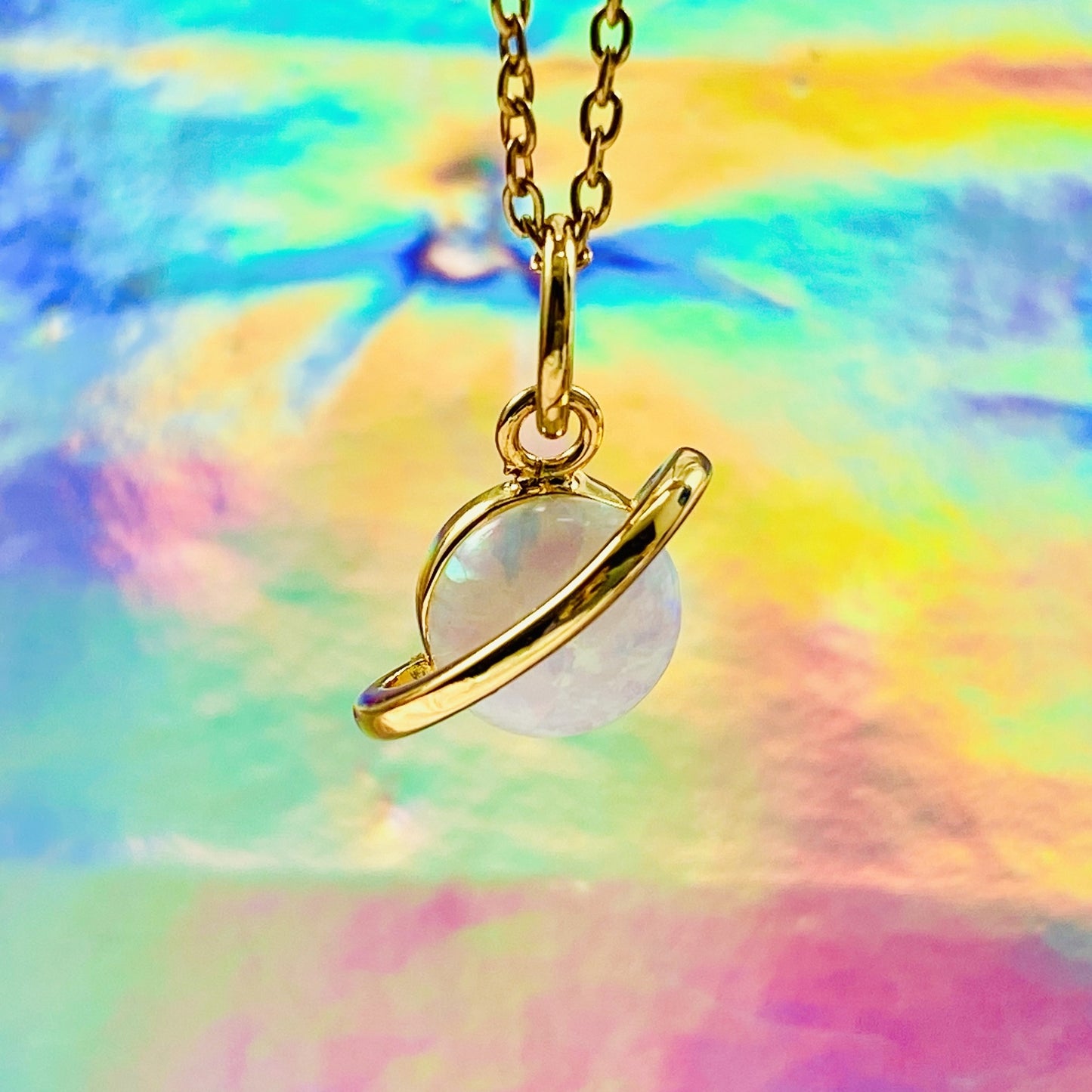 Opal Saturn Necklace